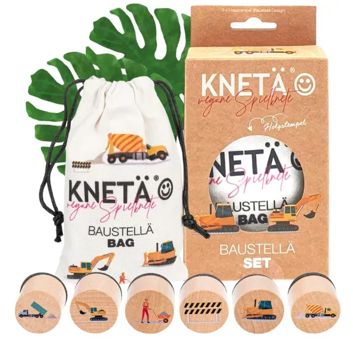 KNETÄ Holzstempel Set *Baustellä*