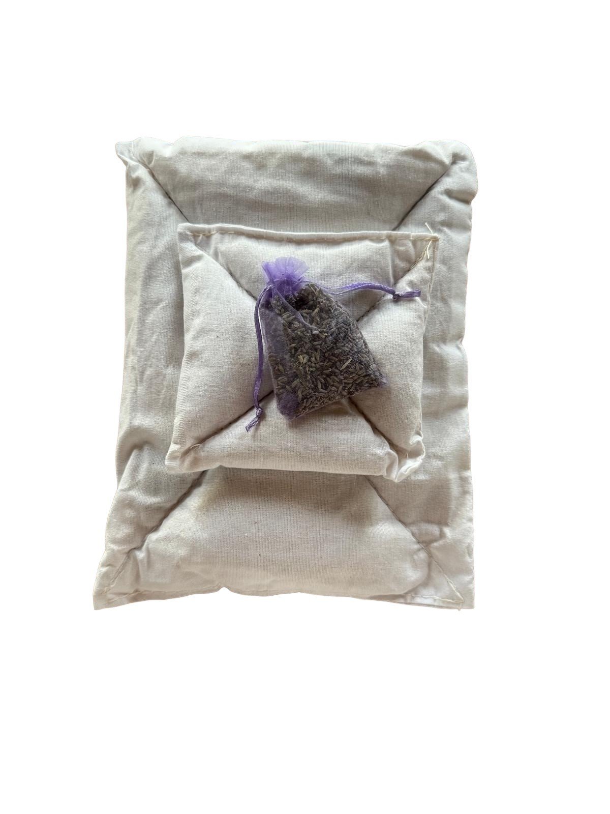 Schafwollekissen Set mit Lavendel