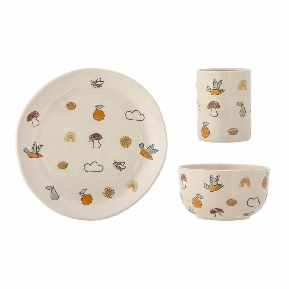 Agnes Geschirr-Set, Weiß, Steingut